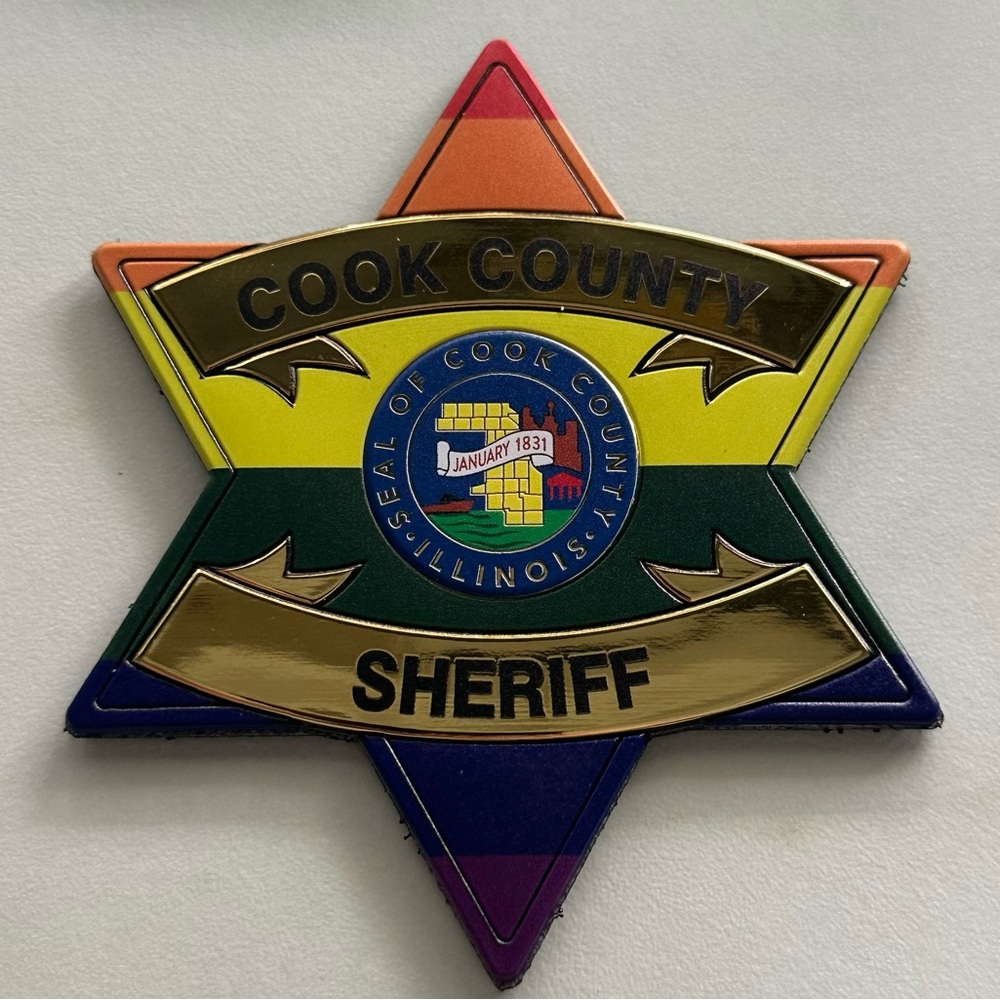 Cook County Sheriff Pride Month Flex Badge Velcro Back